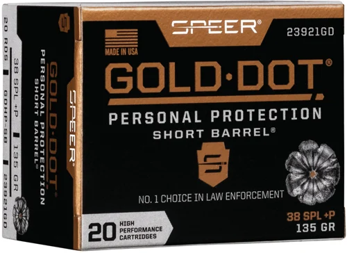 speer .38 Special 135gr GOLD DOT – 20rd