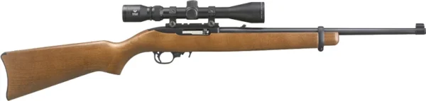 RUGER 10/22 CARBINE 22LR - BLUED HARDWOOD  W/3-9X40 SCOPE