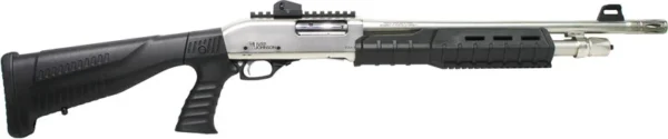 IVER JOHNSON PUMP 12GA. 3" - 18" S.NICKEL QD PG BUTTSTOCK