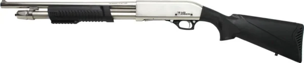 IVER JOHNSON PUMP 12GA. 3" - 18" CYLINDER SATIN NICKEL SYN - Image 2