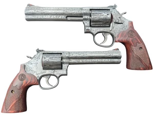 SMITH & WESSON 686 PLUS DLX STS 357MAG 6" 7RD DA/SA TRUMP GOLDEN ERA DEEP ENGRAVED